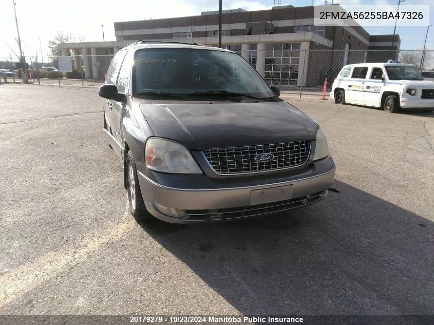 2005 Ford Freestar Sel VIN: 2FMZA56255BA47326 Lot: 20179279