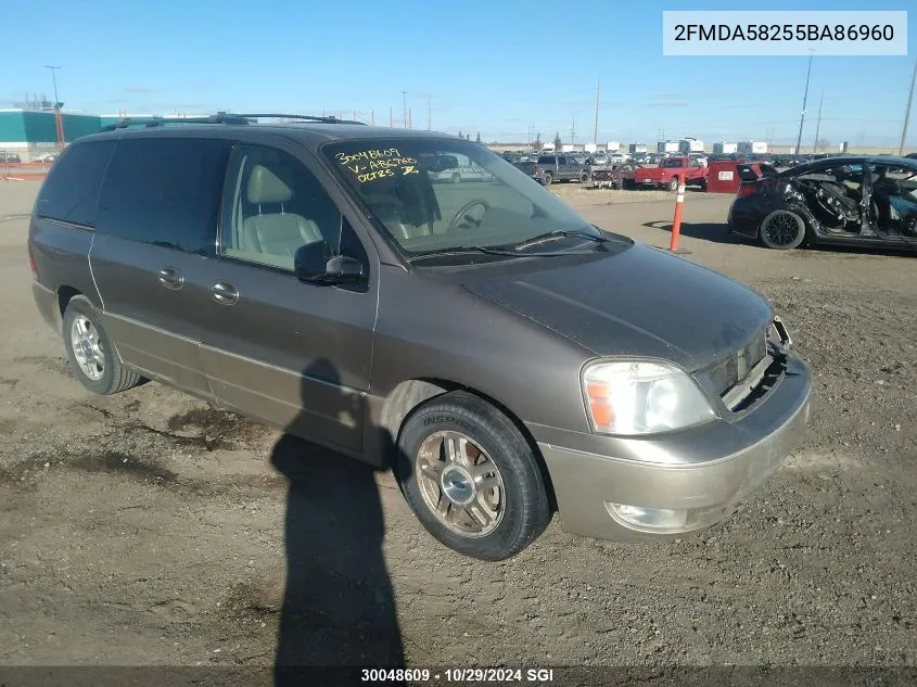 2005 Ford Freestar Limited VIN: 2FMDA58255BA86960 Lot: 30048609