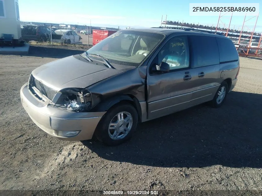 2005 Ford Freestar Limited VIN: 2FMDA58255BA86960 Lot: 30048609