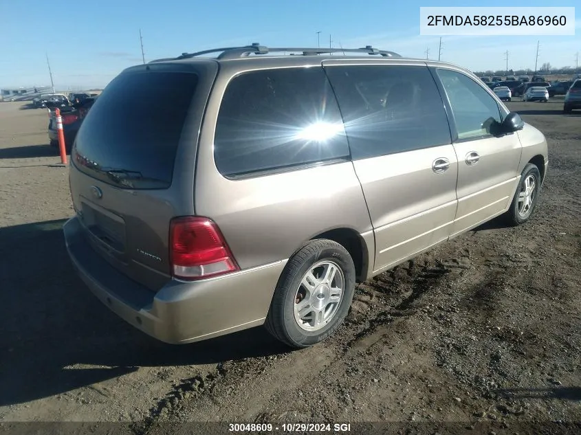 2005 Ford Freestar Limited VIN: 2FMDA58255BA86960 Lot: 30048609