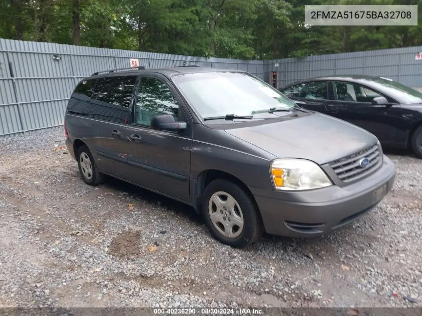 2005 Ford Freestar Se VIN: 2FMZA51675BA32708 Lot: 40236290