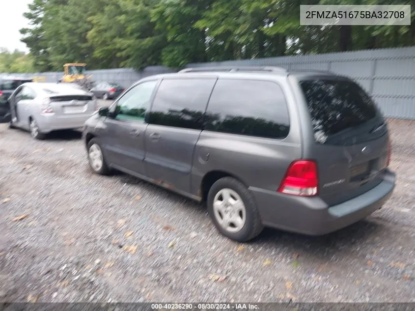 2005 Ford Freestar Se VIN: 2FMZA51675BA32708 Lot: 40236290