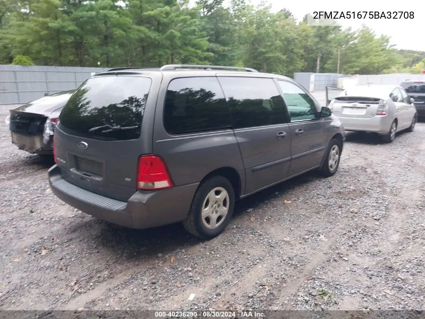 2005 Ford Freestar Se VIN: 2FMZA51675BA32708 Lot: 40236290