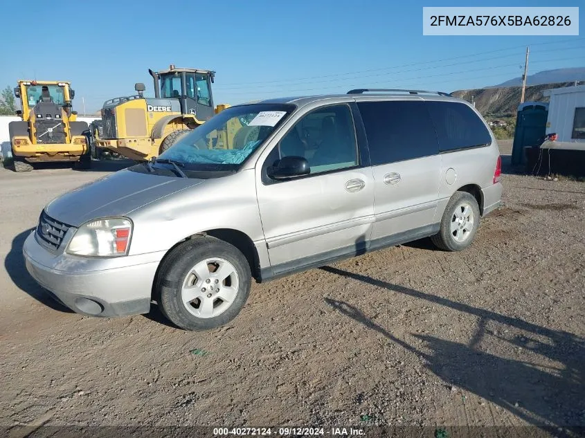 2005 Ford Freestar Ses VIN: 2FMZA576X5BA62826 Lot: 40272124