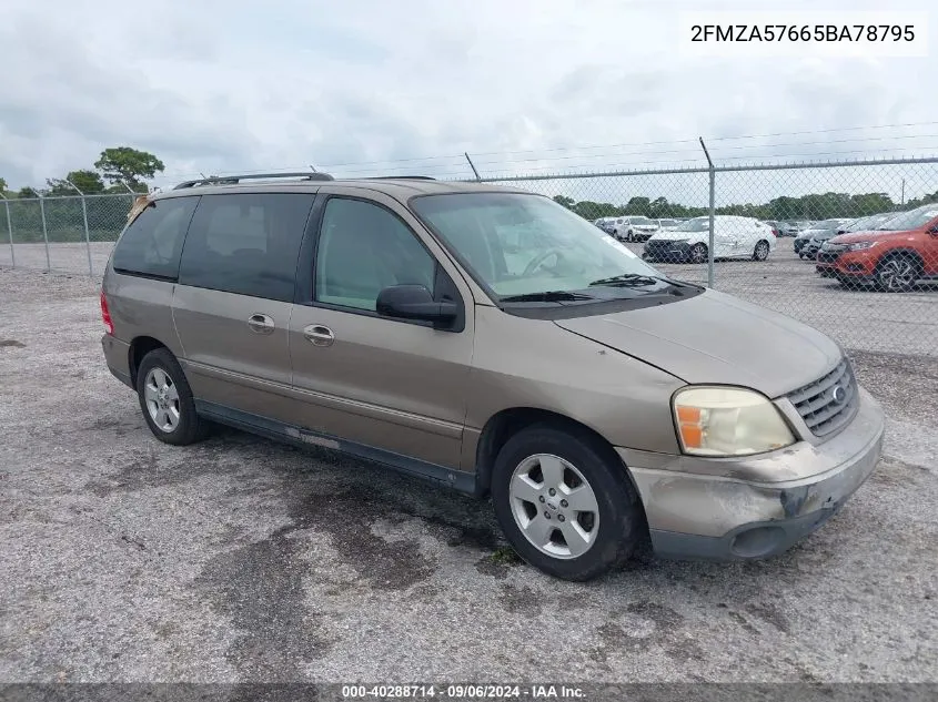 2005 Ford Freestar Ses VIN: 2FMZA57665BA78795 Lot: 40288714