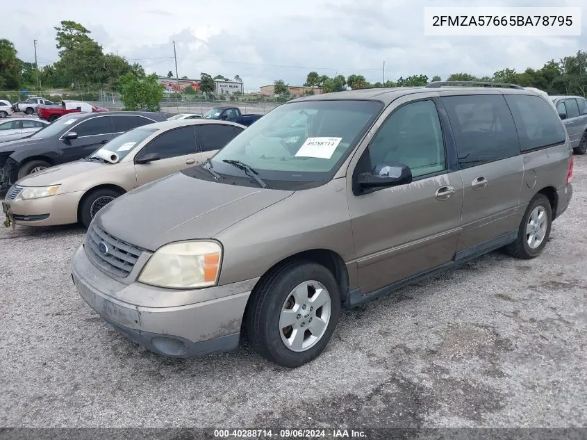 2005 Ford Freestar Ses VIN: 2FMZA57665BA78795 Lot: 40288714