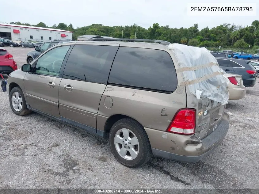 2005 Ford Freestar Ses VIN: 2FMZA57665BA78795 Lot: 40288714