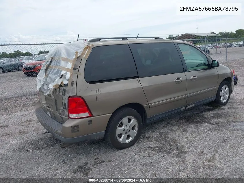 2005 Ford Freestar Ses VIN: 2FMZA57665BA78795 Lot: 40288714