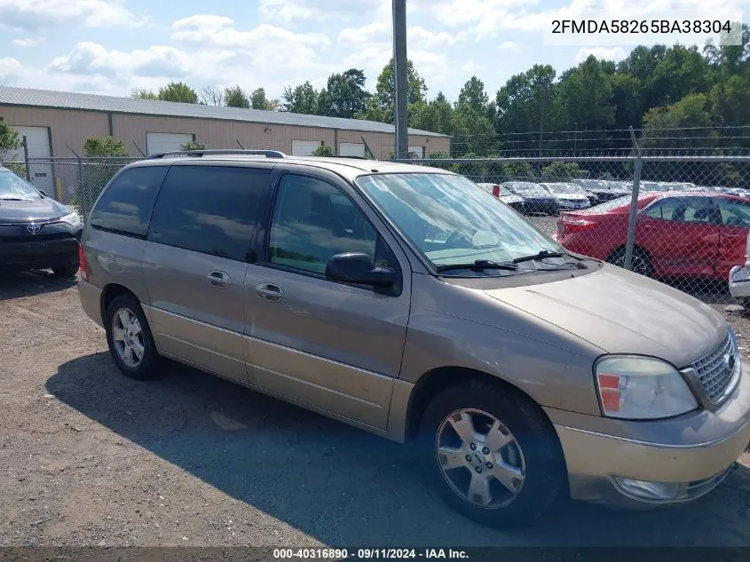 2005 Ford Freestar Limited VIN: 2FMDA58265BA38304 Lot: 40316890