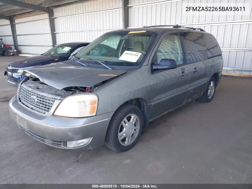 2005 Ford Freestar Sel VIN: 2FMZA52265BA93611 Lot: 40509518