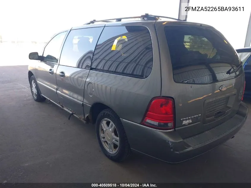 2005 Ford Freestar Sel VIN: 2FMZA52265BA93611 Lot: 40509518