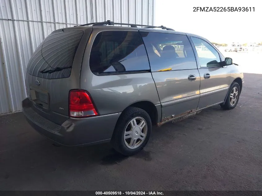 2005 Ford Freestar Sel VIN: 2FMZA52265BA93611 Lot: 40509518