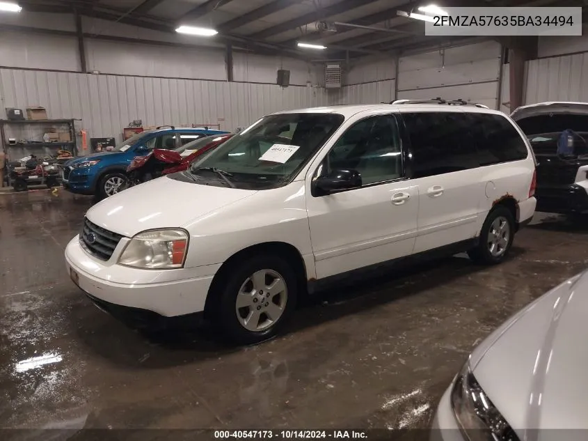 2005 Ford Freestar Ses VIN: 2FMZA57635BA34494 Lot: 40547173