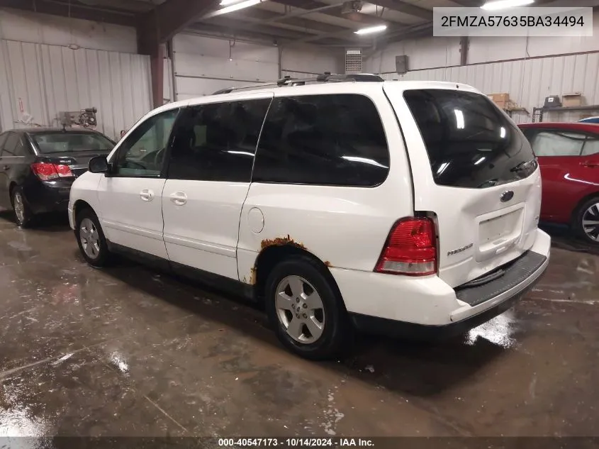 2005 Ford Freestar Ses VIN: 2FMZA57635BA34494 Lot: 40547173