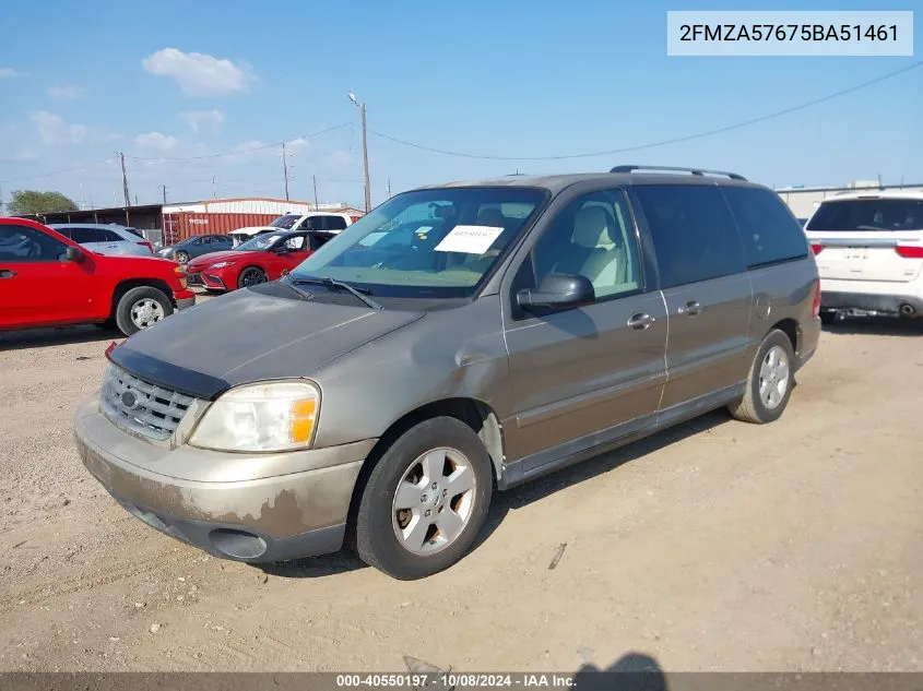 2005 Ford Freestar Ses VIN: 2FMZA57675BA51461 Lot: 40550197