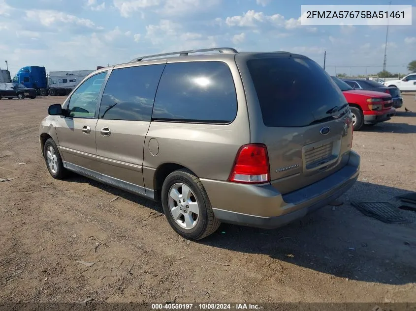 2005 Ford Freestar Ses VIN: 2FMZA57675BA51461 Lot: 40550197