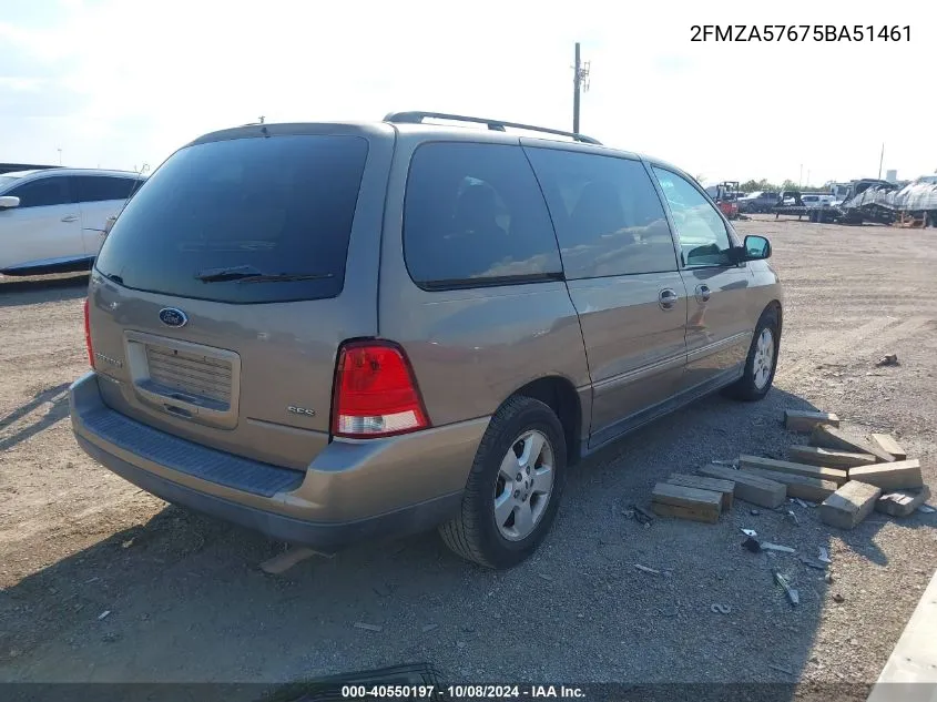 2005 Ford Freestar Ses VIN: 2FMZA57675BA51461 Lot: 40550197