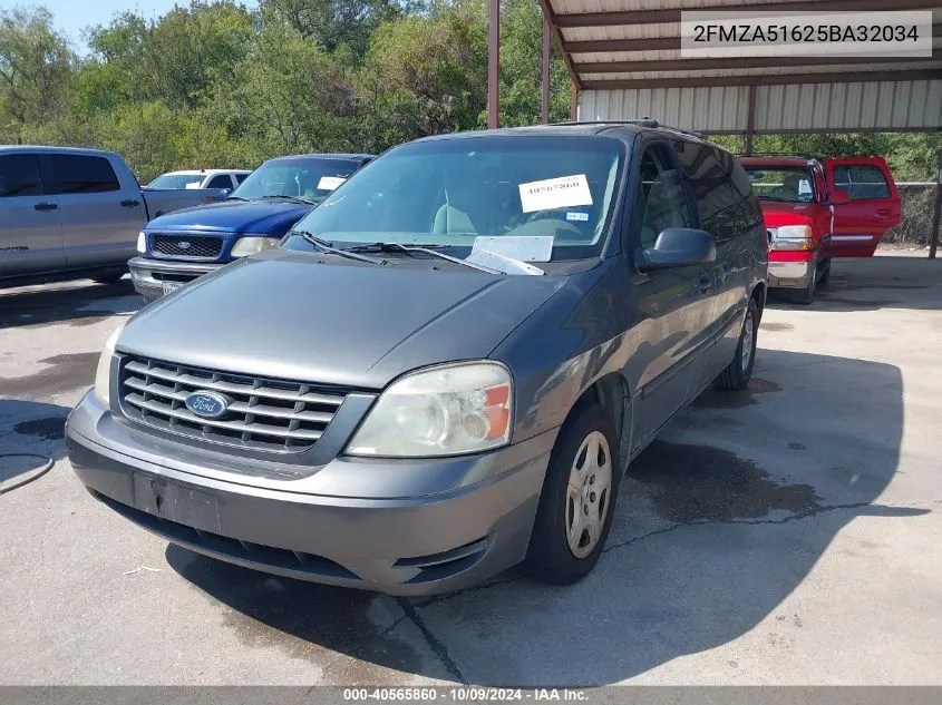 2005 Ford Freestar Se VIN: 2FMZA51625BA32034 Lot: 40565860