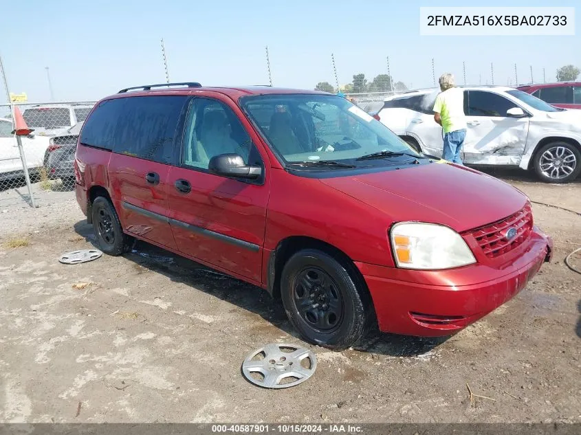 2005 Ford Freestar Se VIN: 2FMZA516X5BA02733 Lot: 40587901