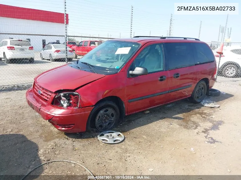 2005 Ford Freestar Se VIN: 2FMZA516X5BA02733 Lot: 40587901