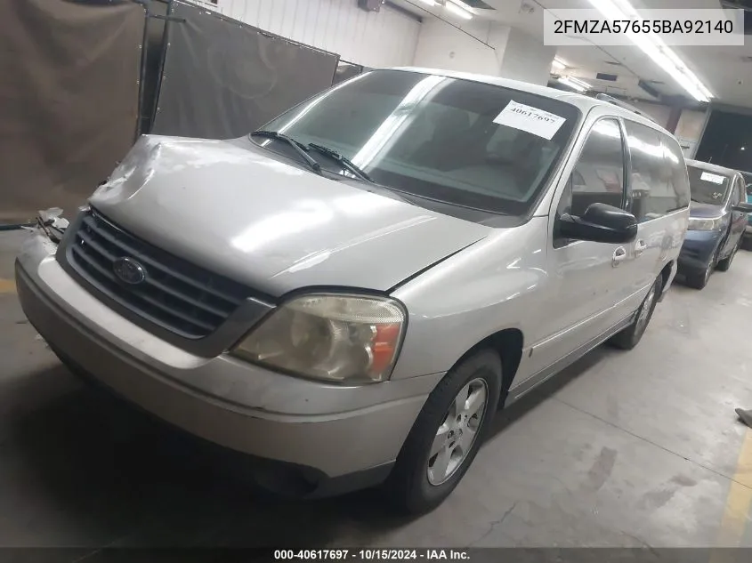 2005 Ford Freestar Ses VIN: 2FMZA57655BA92140 Lot: 40617697