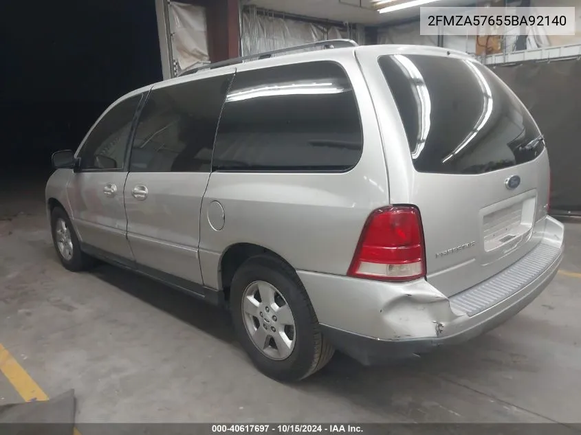 2005 Ford Freestar Ses VIN: 2FMZA57655BA92140 Lot: 40617697