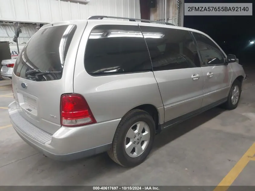 2005 Ford Freestar Ses VIN: 2FMZA57655BA92140 Lot: 40617697