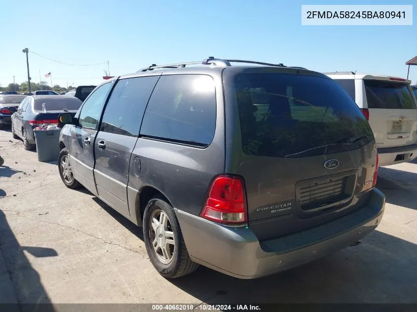 2005 Ford Freestar Limited VIN: 2FMDA58245BA80941 Lot: 40652018