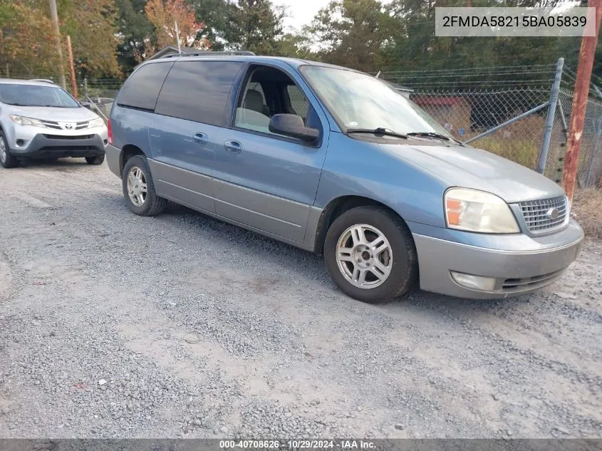 2005 Ford Freestar Limited VIN: 2FMDA58215BA05839 Lot: 40708626