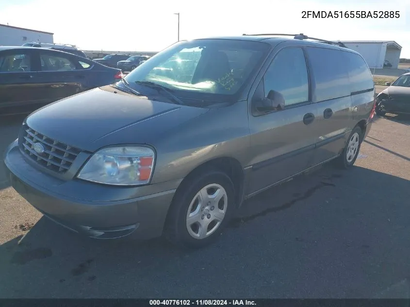 2005 Ford Freestar Se VIN: 2FMDA51655BA52885 Lot: 40776102