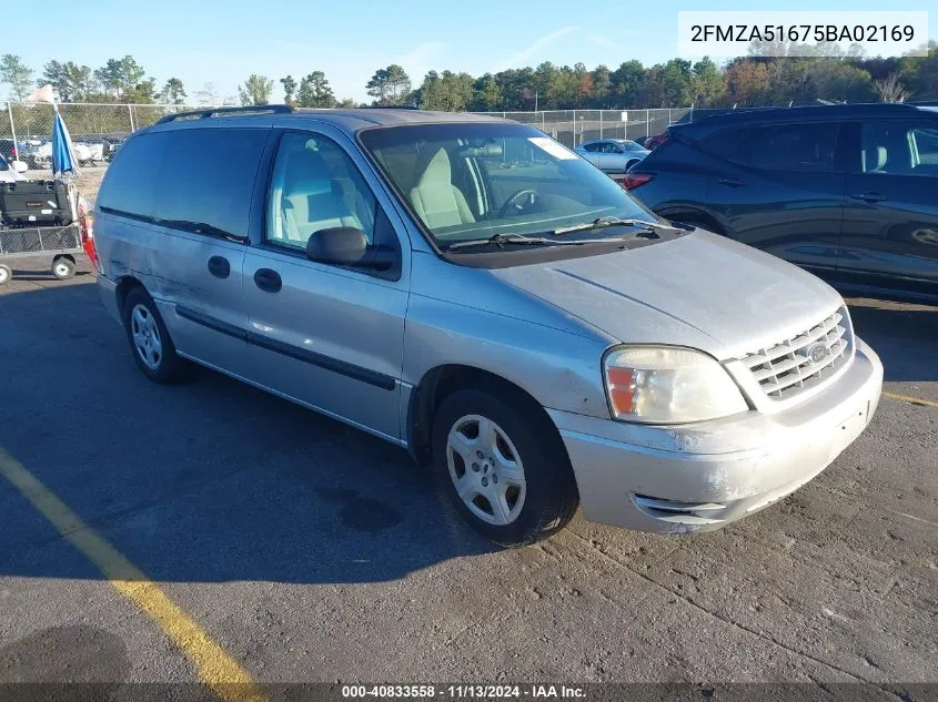 2FMZA51675BA02169 2005 Ford Freestar Se