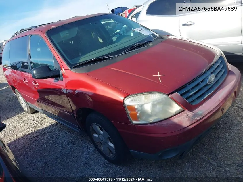 2005 Ford Freestar Ses VIN: 2FMZA57655BA49689 Lot: 40847379