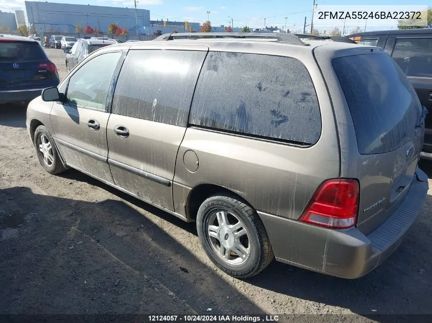 2006 Ford Freestar Se VIN: 2FMZA55246BA22372 Lot: 12124057