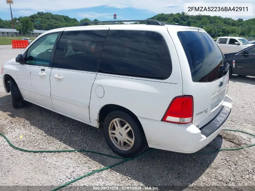 2006 Ford Freestar Sel VIN: 2FMZA52236BA42911 Lot: 39771376