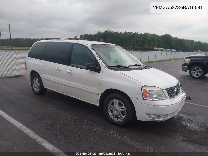 2006 Ford Freestar Sel VIN: 2FMZA52236BA16681 Lot: 40425127