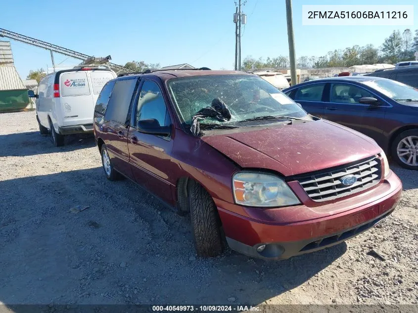 2006 Ford Freestar Se VIN: 2FMZA51606BA11216 Lot: 40549973