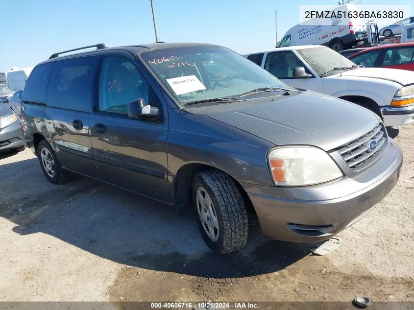 2006 Ford Freestar Se VIN: 2FMZA51636BA63830 Lot: 40606716