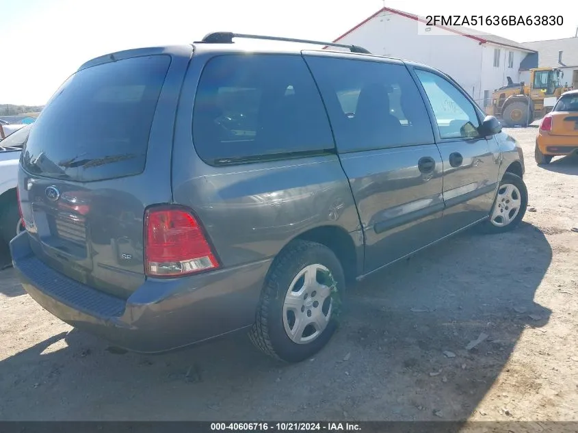 2006 Ford Freestar Se VIN: 2FMZA51636BA63830 Lot: 40606716