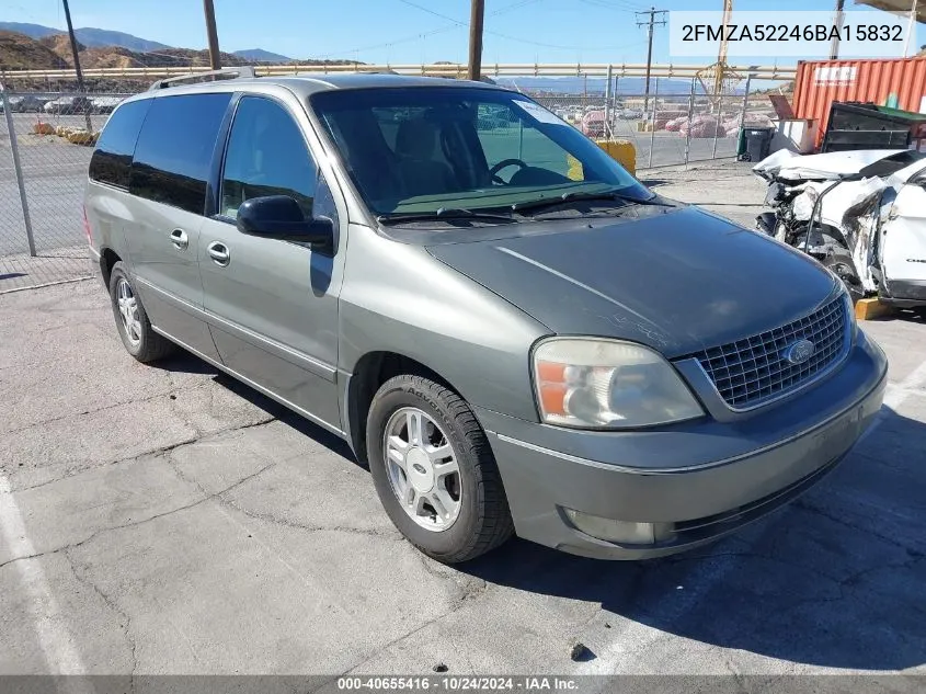 2006 Ford Freestar Sel VIN: 2FMZA52246BA15832 Lot: 40655416