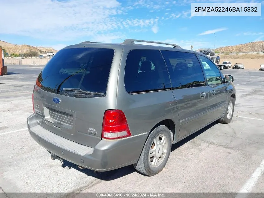 2006 Ford Freestar Sel VIN: 2FMZA52246BA15832 Lot: 40655416