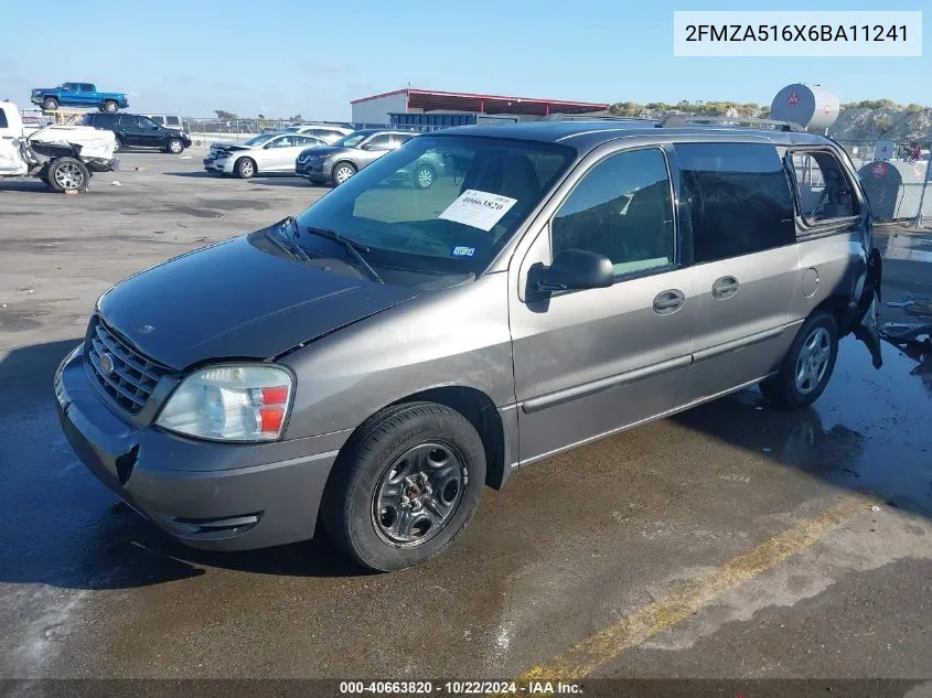 2006 Ford Freestar Se VIN: 2FMZA516X6BA11241 Lot: 40663820