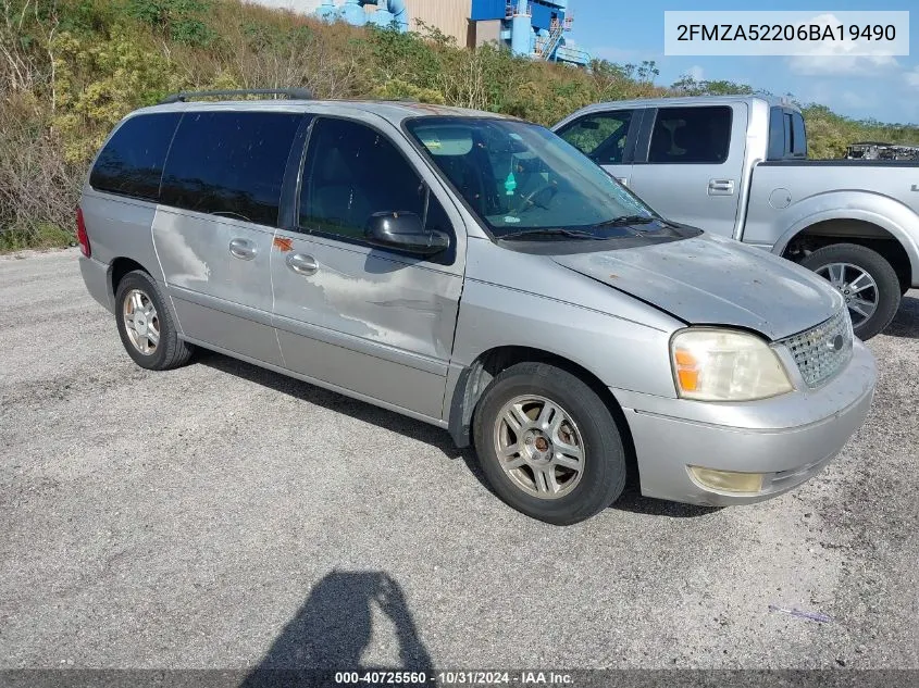 2006 Ford Freestar Sel VIN: 2FMZA52206BA19490 Lot: 40725560