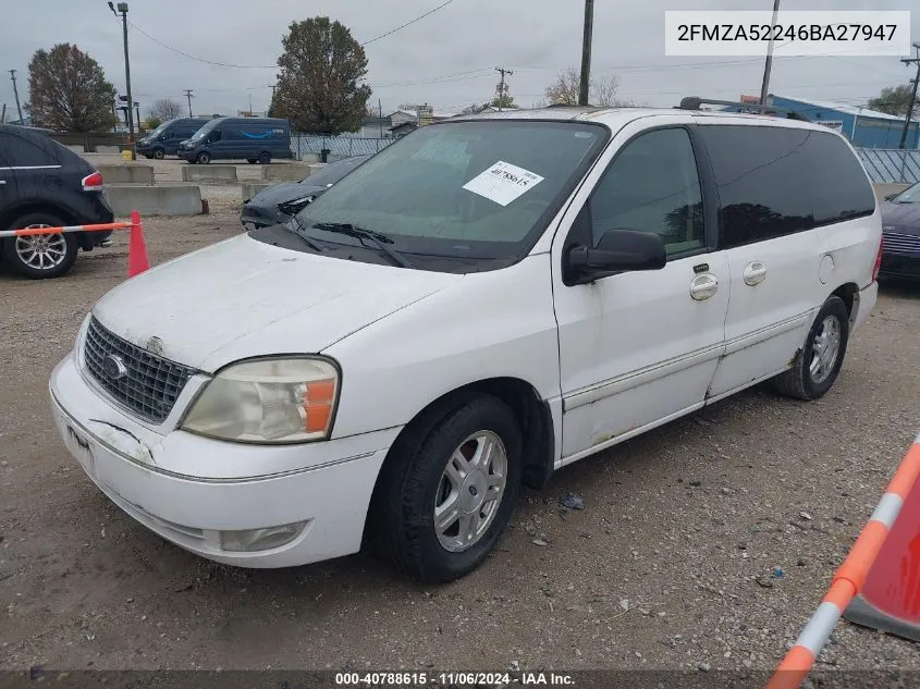 2006 Ford Freestar Sel VIN: 2FMZA52246BA27947 Lot: 40788615