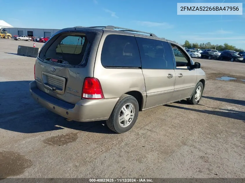 2006 Ford Freestar Sel VIN: 2FMZA52266BA47956 Lot: 40823625