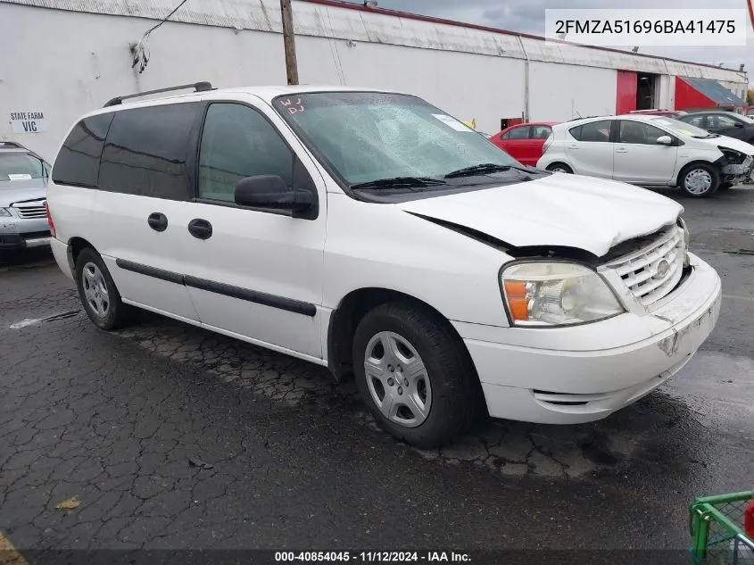 2006 Ford Freestar Se VIN: 2FMZA51696BA41475 Lot: 40854045