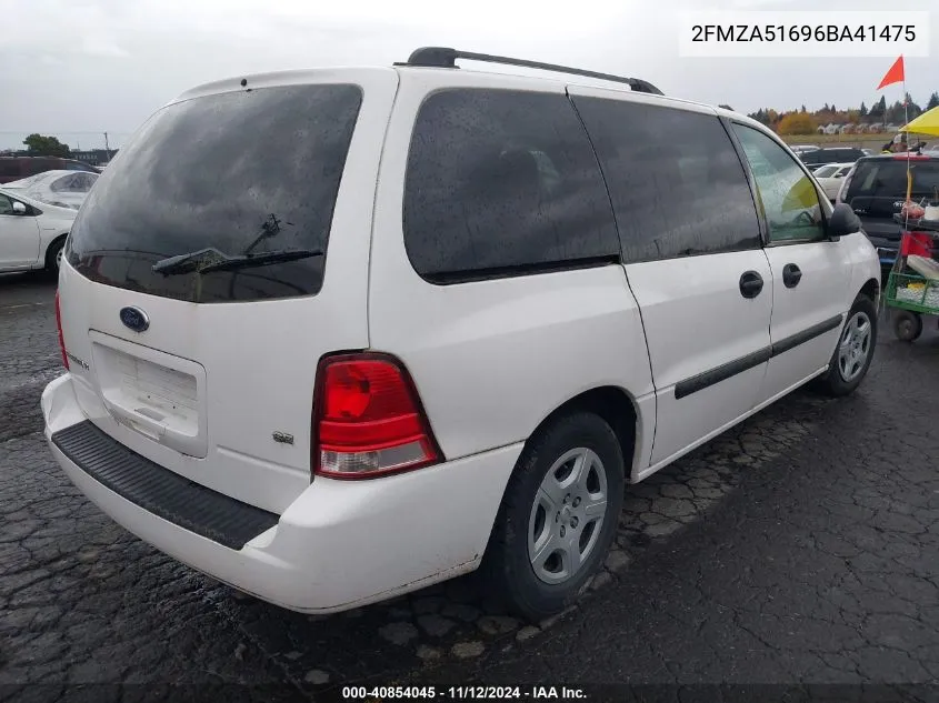 2006 Ford Freestar Se VIN: 2FMZA51696BA41475 Lot: 40854045