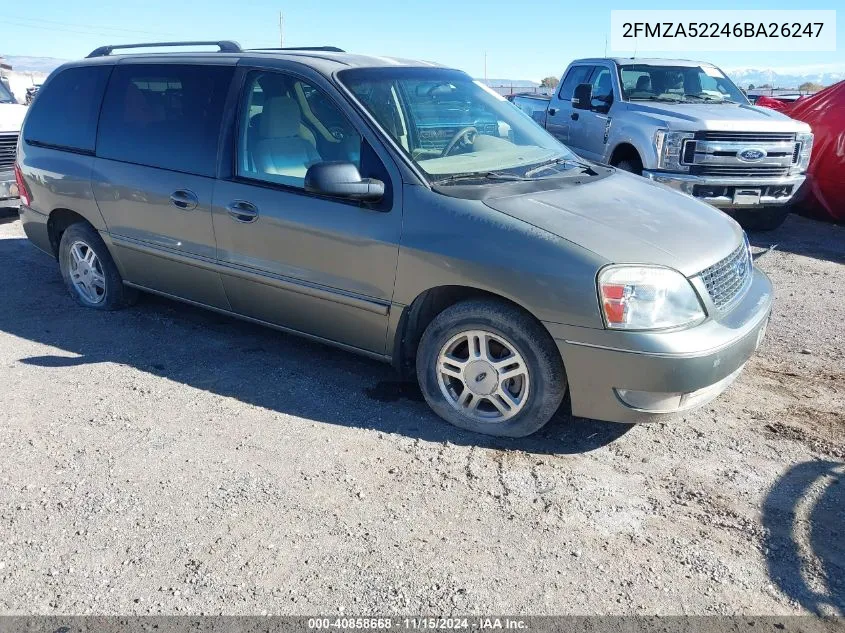 2006 Ford Freestar Sel VIN: 2FMZA52246BA26247 Lot: 40858668