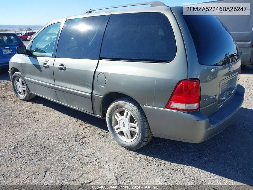 2006 Ford Freestar Sel VIN: 2FMZA52246BA26247 Lot: 40858668