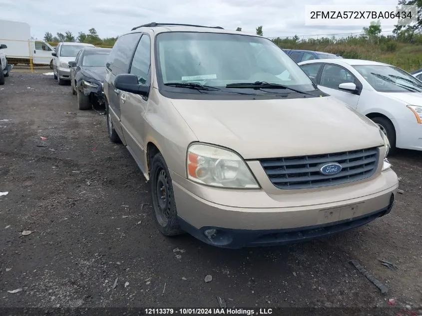 2007 Ford Freestar Sport VIN: 2FMZA572X7BA06434 Lot: 12113379