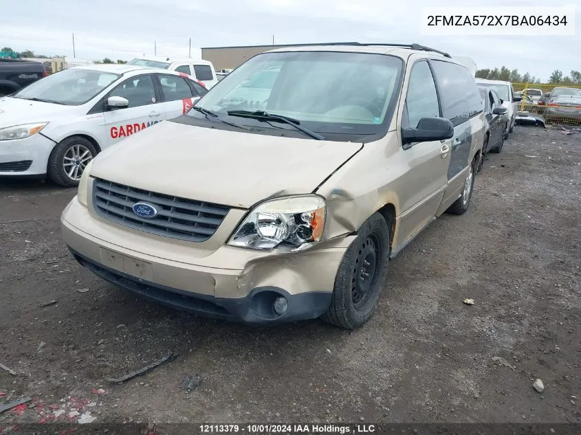 2007 Ford Freestar Sport VIN: 2FMZA572X7BA06434 Lot: 12113379